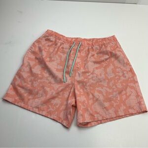 Huk Mens Swim Shorts Size Large Liner Peach Orange Color Summer Vacation Outdoor